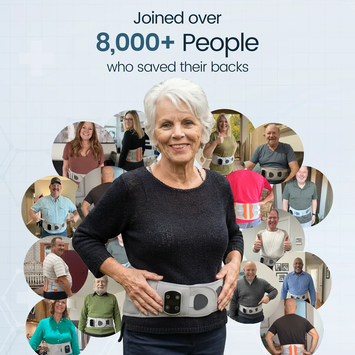 Over 8,000 people who have already saved their backs